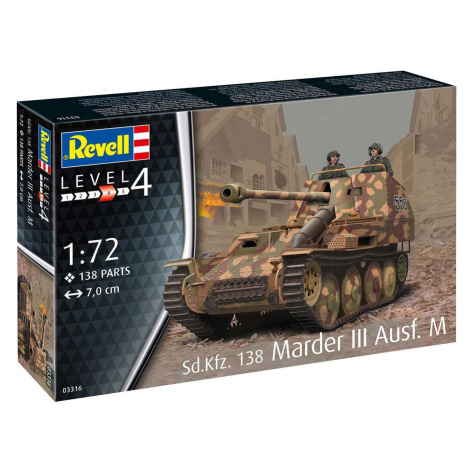 Plastic modelky military 03316 - Sd. Kfz. 138 Marder III Ausf. M (1:72) Revell