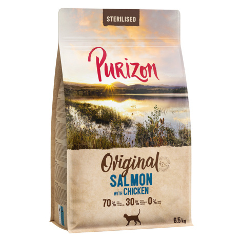 Purizon Sterilised Adult losos s kuřecím – bez obilnin - výhodné balení: 2 x 6.5 kg