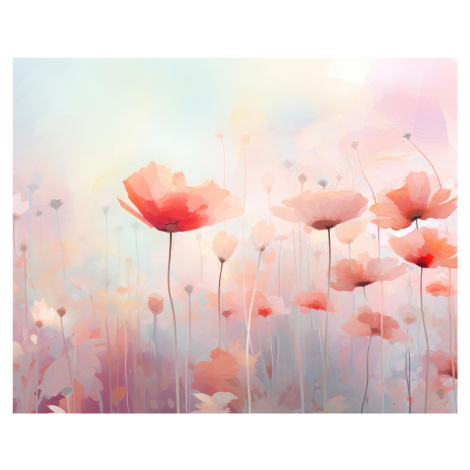 Obrazy na stěnu - Vlčí máky Rozměr: 40x50 cm, Rámování: vypnuté plátno na rám