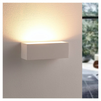 Lindby Jednoduchá sádrová nástěnná LED lampa Santino