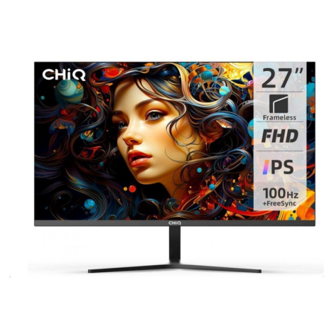 CHiQ 27\" UltraSlim monitor 27F650R FHD, 100 Hz, Frameless, repro, černý