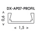 Ecolite Al profil, 2m DX-AP07-PROFIL