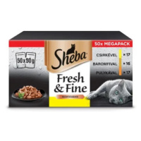 Sheba Mini Fresh & Fine krmivo pro kočky v kapsičkách - drůbež 50 x 50 g