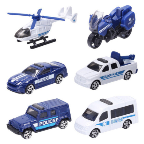 WIKY - Auto policejní jednotky kovové 7cm, Mix produktů
