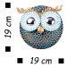 Wallity Nástěnná kovová dekorace OWL II modrá/stříbrná