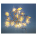Nexos Vánoční světelný řetěz - sněhové vločky, teple bílý, 20 LED