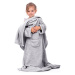 Dětská deka s rukávy DecoKing Lazy šedá