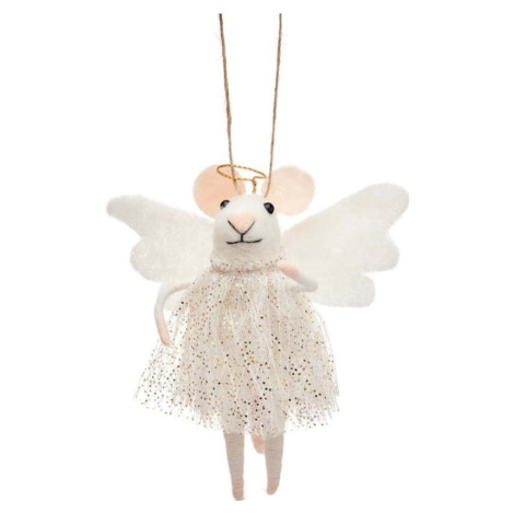 Textilní vánoční ozdoba Angel Mouse – Sass & Belle