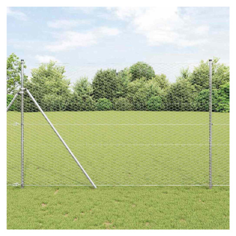 vidaXL Hexagonální oplocení Stříbrná 1,5 x 100 m Pozinkovaná ocel