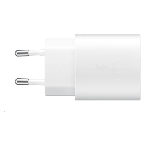 Samsung cestovní nabíječka EP-TA800XWE, Quickcharge 25W, kabel USB-C, bílá