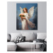 Obrazy na stěnu - Anděl strážný s kyticí v ruce Rozměr: 80x100 cm, Rámování: bez rámu a bez vypn