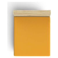Žluté napínací bavlněné prostěradlo 160x200 cm - Mijolnir