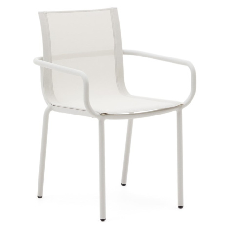 Bílá kovová zahradní židle Galdana – Kave Home