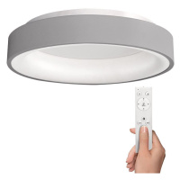 Solight LED stropní světlo kulaté Treviso, 48W, 2880lm, stmívatelné, dálkové ovládání, šedá