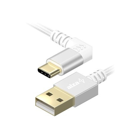 AlzaPower 90Core USB-A to USB-C 1m stříbrný