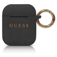 Guess GUACCSILGLBK pouzdro na AirPods 2. Generace / 1. Generace black Silicone Glitter