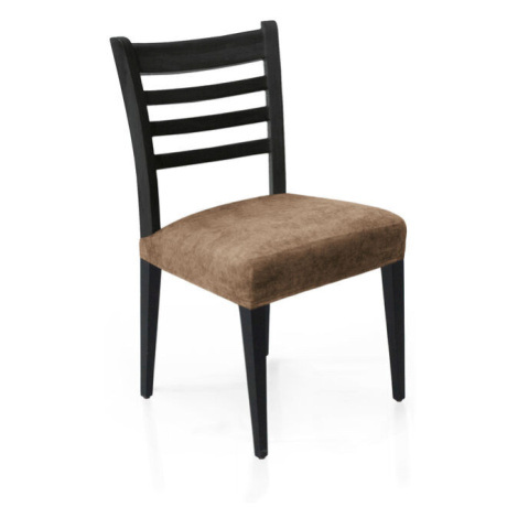 Potah elastický na sedák židle, komplet 2 ks Estivella odolný proti skvrnám, světle hnědý FORBYT