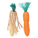 Hračka Trixie slaměná mrkev a kukuřice 15cm 2ks