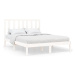 Rám postele bílý masivní dřevo 120 × 200 cm, 3106764