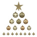 Fééric Lights and Christmas Vánoční koule s hvězdou, sada 18 kusů, zlaté