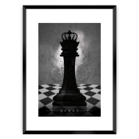 Dekoria Plakát Chess II, 40 x 50 cm, Ramka: Czarna