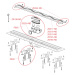 Alcadrain Podlahový žlab s okrajem pro perforovaný rošt APZ8-950M APZ8-950M