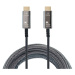 PremiumCord optický fiber kabel, Ultra High Speed HDMI 2.1, 8K@60Hz, zlacené, opletený, 15m - kp