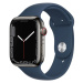 Apple Watch Series 7 Cellular, 45mm Graphite Stainless Steel Case Abyss Blue Sport Band MKL23HC/