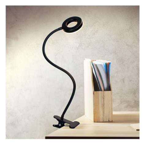 Brilagi -LED Stmívatelná lampa s klipem ORBELA LED/8W/230V 3000/4000/5000K černá WO66-B-OEM