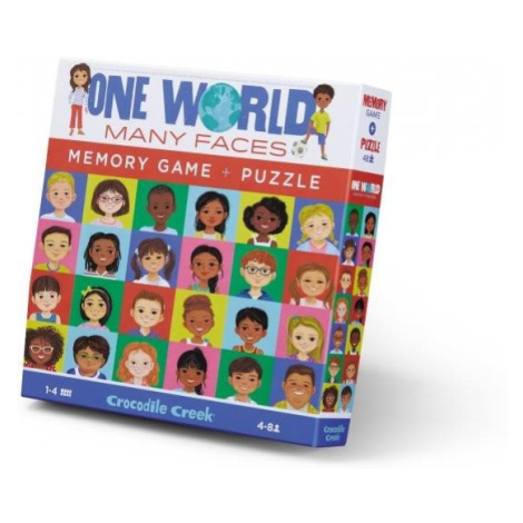 Puzzle a paměťová hra - Tváře světa (48 ks) Crocodile Creek