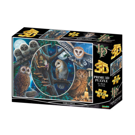 PRIME 3D PUZZLE - Noble Owls 500 dílků