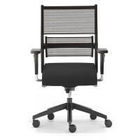 Dauphin Kancelářská otočná židle LORDO, synchronní mechanika, plastový podstavec, textil, černá 