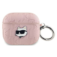 Pouzdro Karl Lagerfeld KLAP2PGCHPP AirPods Pro 2 (2022/2023) pink Monogram Choupette Head (KLAP2