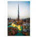 Fotografie Elevated view of Burj Khalifa at twilight, Dubai, John Harper, 26.7 × 40 cm