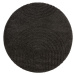 Černý koberec Mint Rugs Norwalk Fergus, ø 160 cm