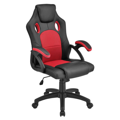 Juskys Kolečková kancelářská židle Montreal (červená)