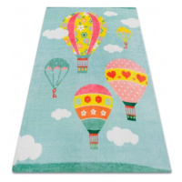 Dywany Lusczow Dětský koberec HOT AIR BALLOON modrý