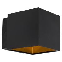 Designové nástěnné svítidlo černé / zlaté vč. LED - Caja