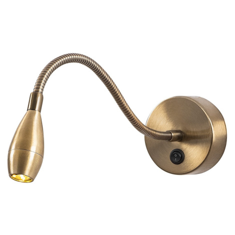 Opviq Nástěnná LED lampa Reading vintage zlatá Opviq lights