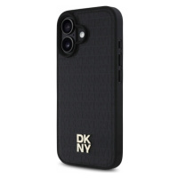 Pouzdro Dkny pro iPhone 16 6.1 černé Repeat Pattern Stack Logo MagSafe