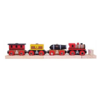 Bigjigs Rail Pirátský vlak + 3 koleje