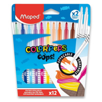 Dětské fixy Maped Color'Peps Oops - sada 12 barev + 2 zmizíky