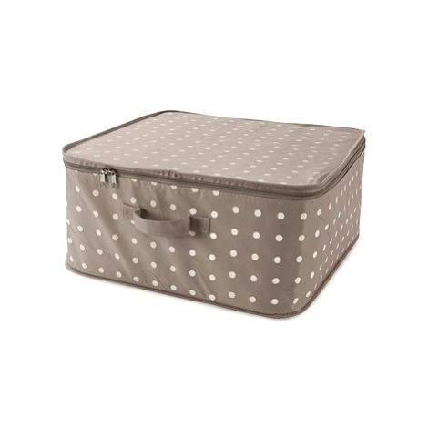 Compactor textilní úložný box na oblečení a přikrývky se zipem Rivoli 46 × 46 × 20,5 cm, hnědý