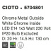 NOVA LUCE závěsné svítidlo CIOTO kov chrom venku bílý chrom uvnitř E14 1x5W IP20 bez žárovky 570