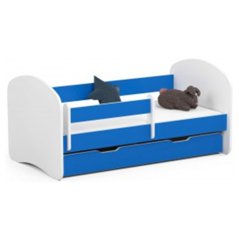Dětská postel SMILE 140x70 cm - modrá Akord