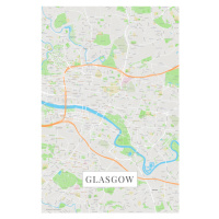Mapa Glasgow color, POSTERS, (26.7 x 40 cm)