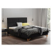 Čalouněná postel Avesta 160x200, černá, včetně matrace