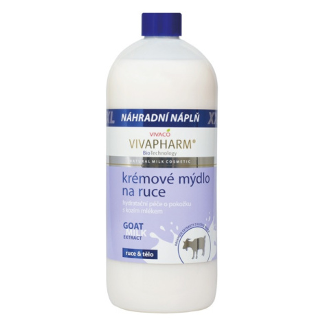 Vivaco Mýdlo na ruce s kozím mlékem NÁHRADNÍ NÁPLŇ 1 litr VIVAPHARM 1 litr