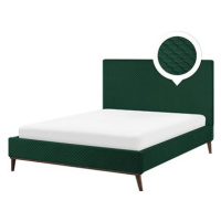 BELIANI postel BAYONNE 140 × 200 cm, tmavozelená