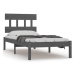 Rám postele šedý masivní dřevo 90 × 200 cm, 3104725